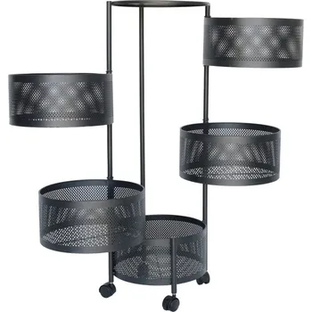 Příslušenství ke karavanu Box úložný pojízdný, 5 košů kulatých, v86cmxh30cmxš30cm