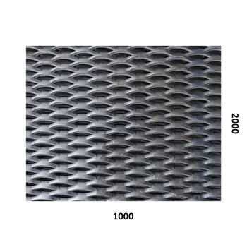 Plech KOVIAN, s.r.o. Tahokov Fe šestihranné oko: 47x13mm, můstek: 5mm (1000x2000x3mm)