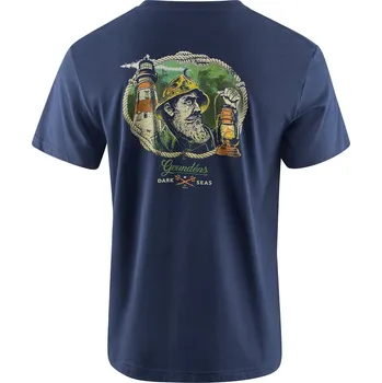 Pánské tričko Grundéns Grundés Tričko Dark Seas X Grundens Watchman SS T-Shirt Dark Navy Velikost: M