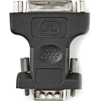 Monitor NEDIS adaptér VGA - DVI/ zástrčka VGA - 24+5pinová zásuvka DVI-I/ blistr/ černý