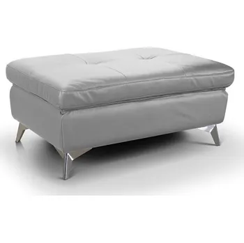 Taburet Kožený taburet SALERNO II 66x100 cm šedá