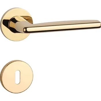 Dveřní kování AT - LUNA - R 7S rozety BB, klika/klika GOLD PVD - Lesklá zlatá PVD