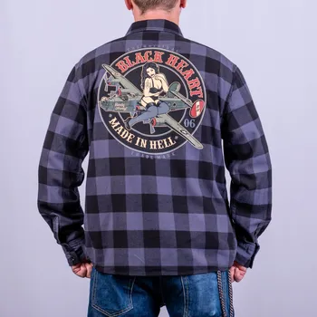 Pánská košile Košile BLACK HEART LIBERATOR-B20 Barva: šedá, Velikost: 3Xl