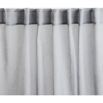 Povlečení Hotová záclona ADI s bambulkami šedá 745683 - na průchodkách