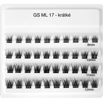Umělé řasy GloryStyles Samolepící segmentové řasy GS ML 17 krátké (8 - 12 mm)