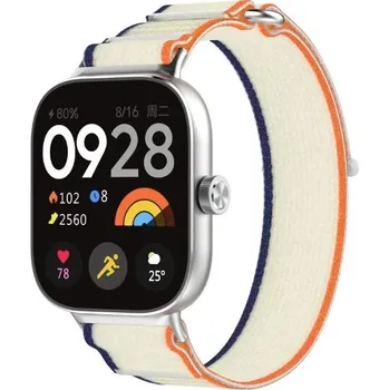 Ostatní příslušenství k chytrým hodinkám eses Nylonový řemínek pro Xiaomi Redmi Watch 4, 5, 6 a Smart Band 8 Pro a 9 Pro - Oranžovo béžový