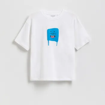 Chlapecké tričko Reserved - Bavlněné tričko Basic - krémová - 945EG-01X - 945EG-01X-116