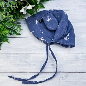 Čepice Kulišárny Čepeček s oušky CAPTAIN mušelín věkové rozmezí: 2-4 roky