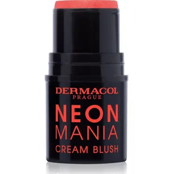 Přípravek na tvář Dermacol Neon Mania krémová tvářenka odstín 2 Coral 5.2 g
