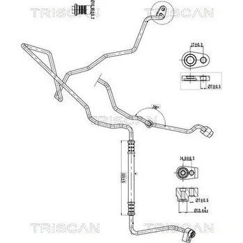 Auto-moto Vysokotlaké / nízkotlaké vedení, klimatizace TRISCAN 9010 16033