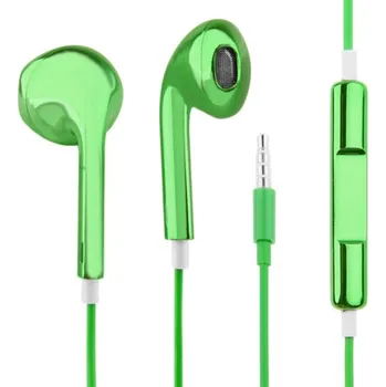 Sluchátka Pokovená sluchátka s konektorem 3,5 mm jack - zelená