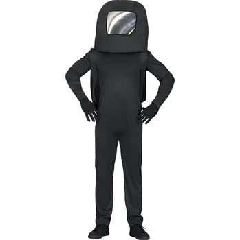 Karnevalový kostým Guirca Detský kostým - Among Us černý Velikost - děti: M: 115-123 cm