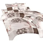 Povlečení krep Pampelišky 3D hnědé 140x200, 70x90 cm