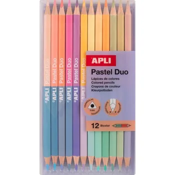 Pastelka APLI oboustranné pastelky DUO, 12ks pastelové