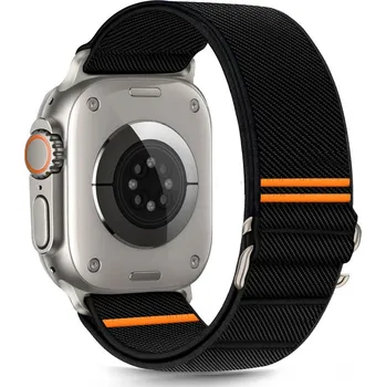 Řemínek na hodinky ŘEMÍNEK TECH-PROTECT NYLON SLIP APPLE WATCH 6 / 7 / 8 / 9 / 10 / SE / ULTRA 1 / 2 (44 / 45 / 46 / 49 MM) BLACK