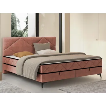 Postel Postel Parana 160x200 cm, lososová sametová látka