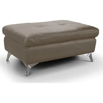 Taburet Kožený taburet SALERNO II 66x100 cm hnědá