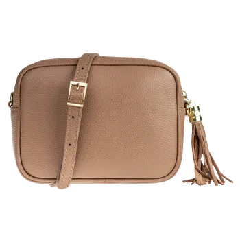 Kabelka NovaKabelka.cz Kožená italská crossbody kabelka Bala Sabbia