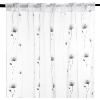 Povlečení Hotová záclona SELLY s výšivkou bílá 856773 - na průchodkách