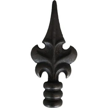 Plot L 131 litinová špice, litinový prvek, ornament, oplocení, hrot odlitek, brána, plot rozměr: Ø16, 155x67