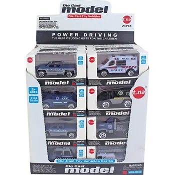 Hračka Auto policie volná kola 7,5 cm