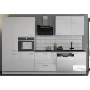 Kuchyňská linka Kuchyňská linka LARA bílý lesk, Sestava F, 310 cm