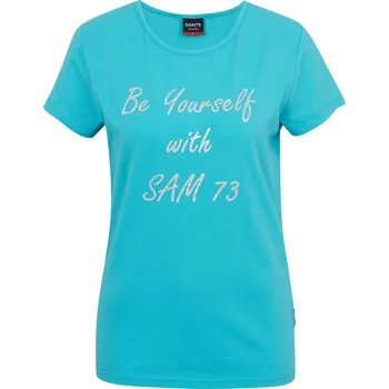 Dámské tričko Dámské triko s krátkým rukávem SAM 73 RENÉE WT 842 NEON ZELENÁ S