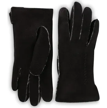 Rukavice BOHEMIA GLOVES Pánské rukavice s pravým beránkem z broušené kůže Barva: Černá, Velikost: 9