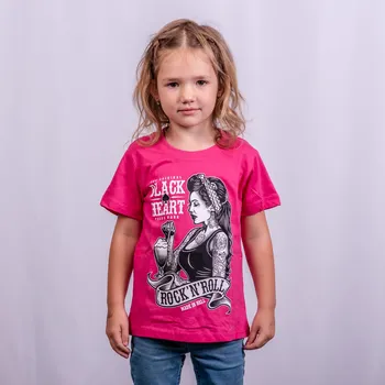 Chlapecké tričko A Dětské triko BLACK HEART SHAKE PINK Barva: Růžová, Velikost: 10-11-R