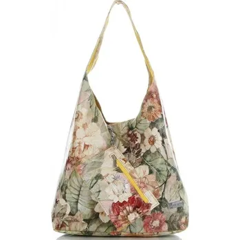 Kabelka Kožené kabelka shopper bag Vittoria Gotti žlutá VF9802