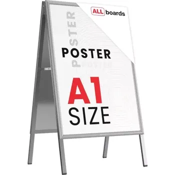 Allboards,Oboustranná reklamní tabule A1 OWZ ve stříbrném hliníkovém rámu,OWZ_P_02