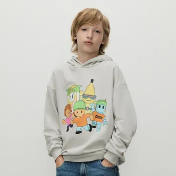 Chlapecká mikina Reserved - Mikina s kapucí Stumble Guys - světle šedá - 902FJ-09X - 902FJ-09X-164