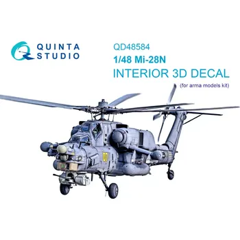 Plastikový model Quinta studio 1/48 Mi-28 3D-Print.&col.interior (ARMA M.)