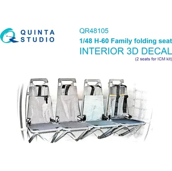 Plastikový model Quinta studio 1/48 H-60 family folding seat (ICM)