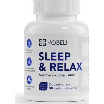 Přípravek na podporu paměti a spánku YOBELI® Sleep & Relax YOBELI pro snadné usínání a klidný spánek | 90 kapslí