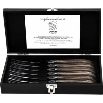 Příbor Sada steakových vidliček Laguiole Luxury 6 ks olive