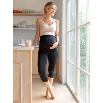 Těhotenské legíny, 3/4, černé S/M