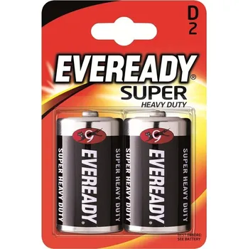 Článková baterie Eveready Super Heavy Duty monočlánky D R20/2 (2 ks)
