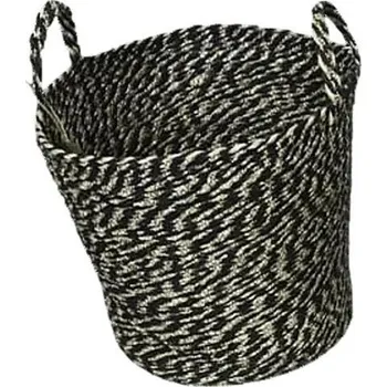 Košík, přírodní, černý, ø 38 cm BH30395789-01