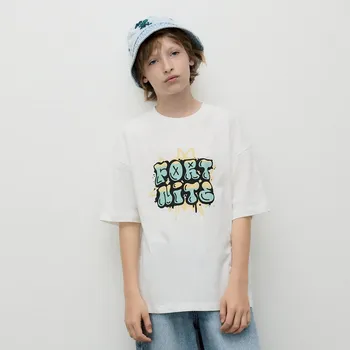 Chlapecké tričko Reserved - Tričko s potiskem Fortnite - bílá - 005FH-00X - 005FH-00X-152