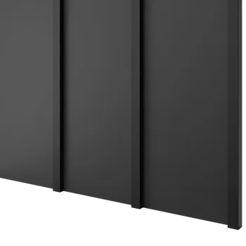 Obklad Lamele 3D Designový obkladový panel JAPANDI (MDF), ČERNÁ, 24 x 300 x 2750 mm (0,825 m2)