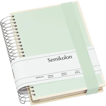 Diář Semikolon, Notes Die Kante Mucho spirálový A5, pastelově zelený, 3 v 1 - Formadore