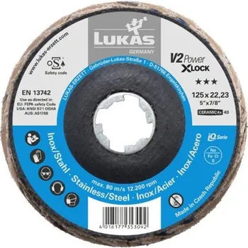 Příslušenství k nářadí LUKAS Brusné lamelové talíře V2 POWER 125 X-LOCK Ceramic4x 60, A67441250601844