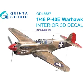 Plastikový model Quinta studio 1/48 P-40E Warhawk 3D-Print.&col.interior (EDU)
