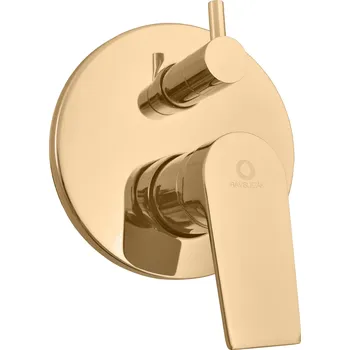Vodovodní baterie COLORADO - Vanová/Sprchová baterie podomítková 2-cestná s tělesem, Zlatá - lesklá CO185Z, RAV Slezák