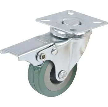 Pojezdové kolečko IGM Fixman gumové kolečko 50mm, 50kg otočné s brzdou, 133-413608