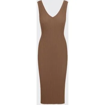 Dámské šaty MARI PRETI Úpletové šaty Serenity Hnědá Skin Fit XS