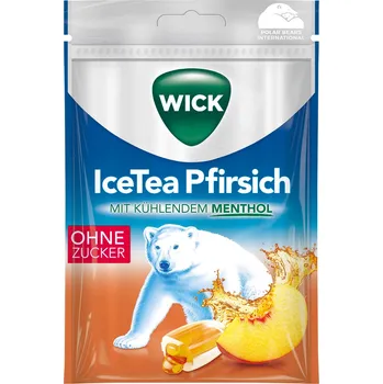Cukrovinka Wick IceTea Broskev bez cukru 72g