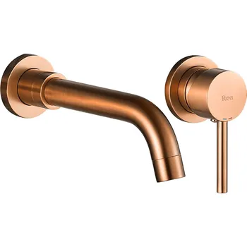 Podomítková umyvadlová baterie REA LUNGO LONG BOX systém, kartáčovaná měď