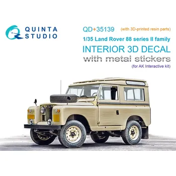 Plastikový model Quinta studio 1/35 Land Rover 88 series II family 3D&col.inter.